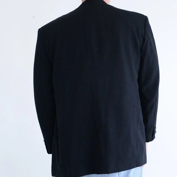 Vintage Bendetti Black Triple Button 100% Wool Blazer Size See Measurements - Picture 3 of 14